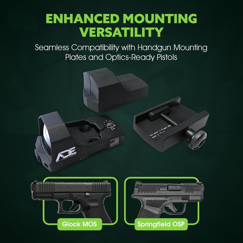 Ade Advanced Optics Python Green Dot Reflex Sight for Handgun - Compatible with Doctor Footprint - Image 2